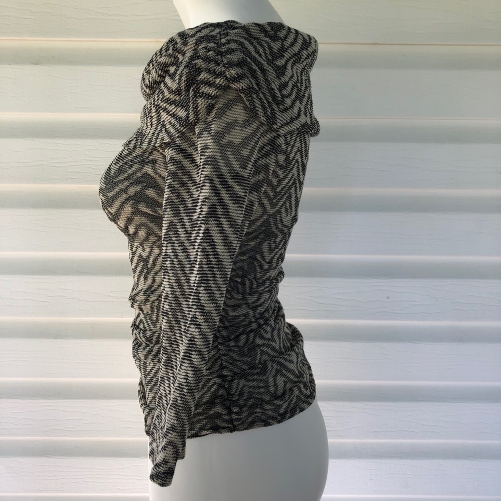St. John Ruched Off the Shoulder Knit Top - Picture 3 of 7
